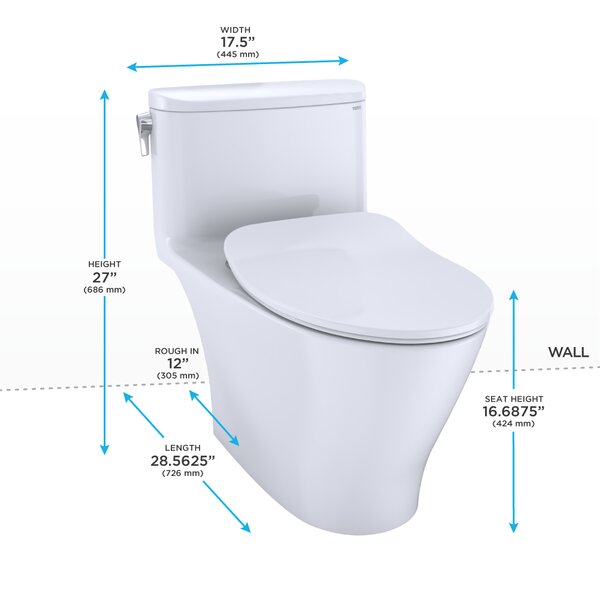 Toto Nexus Gpf Elongated One Piece Toilet High Efficiency Flush Seat Included Wayfair